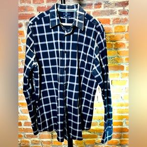 Blue and white Gap button-down shirt